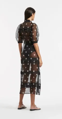 Sir the Label Margot Tiered Midi Dress Black Size AU 8  for rent on The Volte - image 3