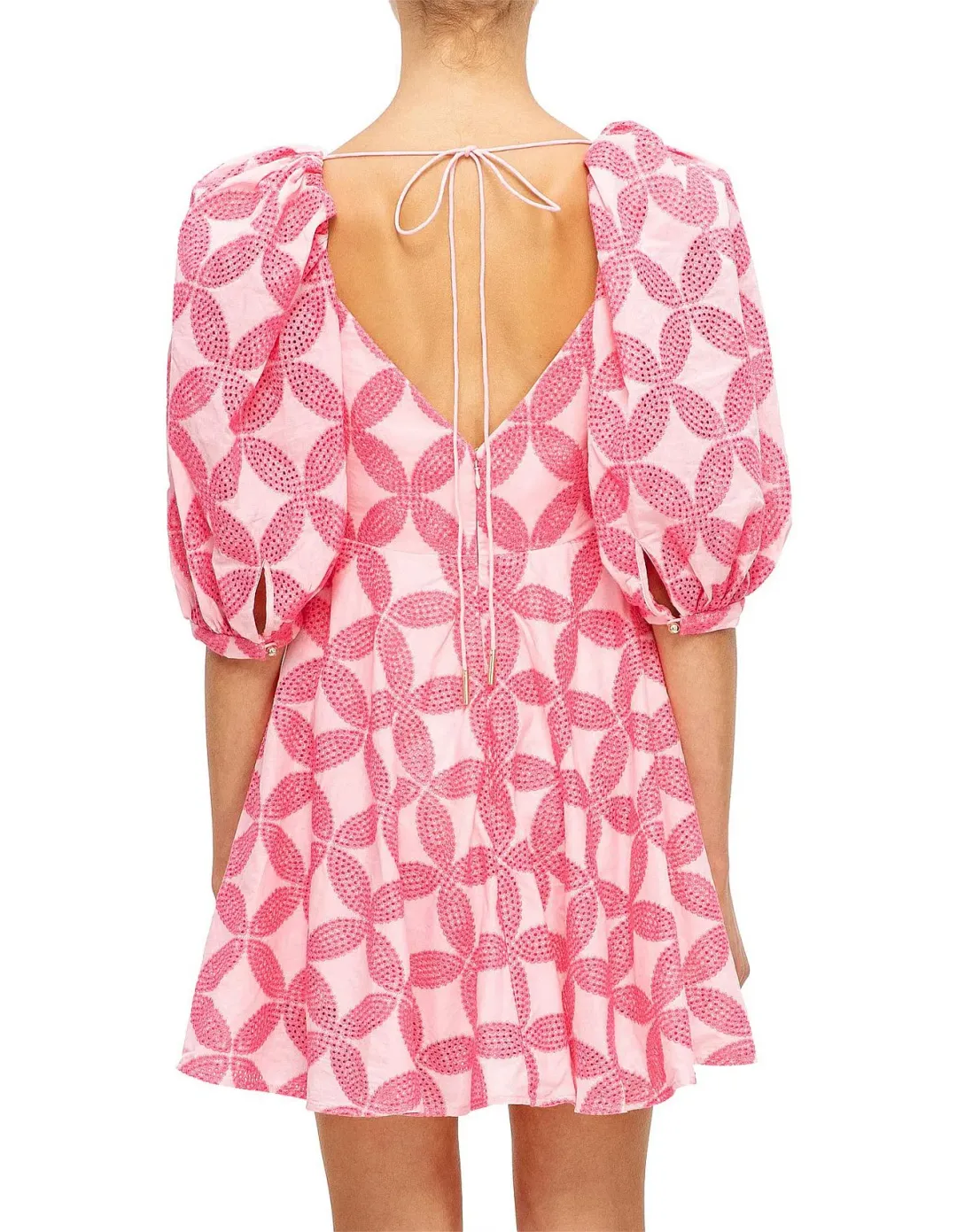 Acler Perry Mini Dress Pink Size 10 for rent on The Volte - main image