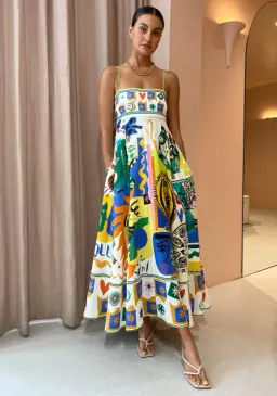 Alemais Soleil Maxi Sundress Multi Size 8 for rent on The Volte - image 1