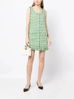 Leo Lin Blair Tweed Mini Dress in Emerald Size 8 for rent on The Volte - image 1