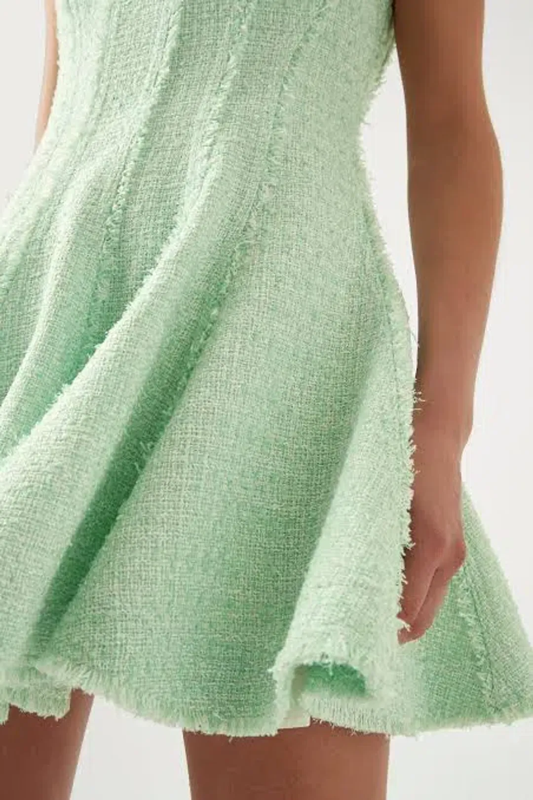 Aje Anais Boucle Mini Dress in Peppermint Green Size 8 / S for rent on The Volte - main image