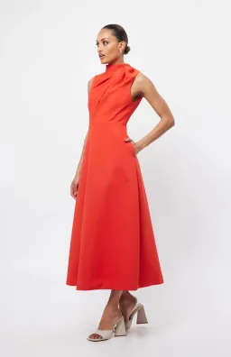 Mossman Cosmic Midi Dress Chili Size 8 for rent on The Volte - image 2