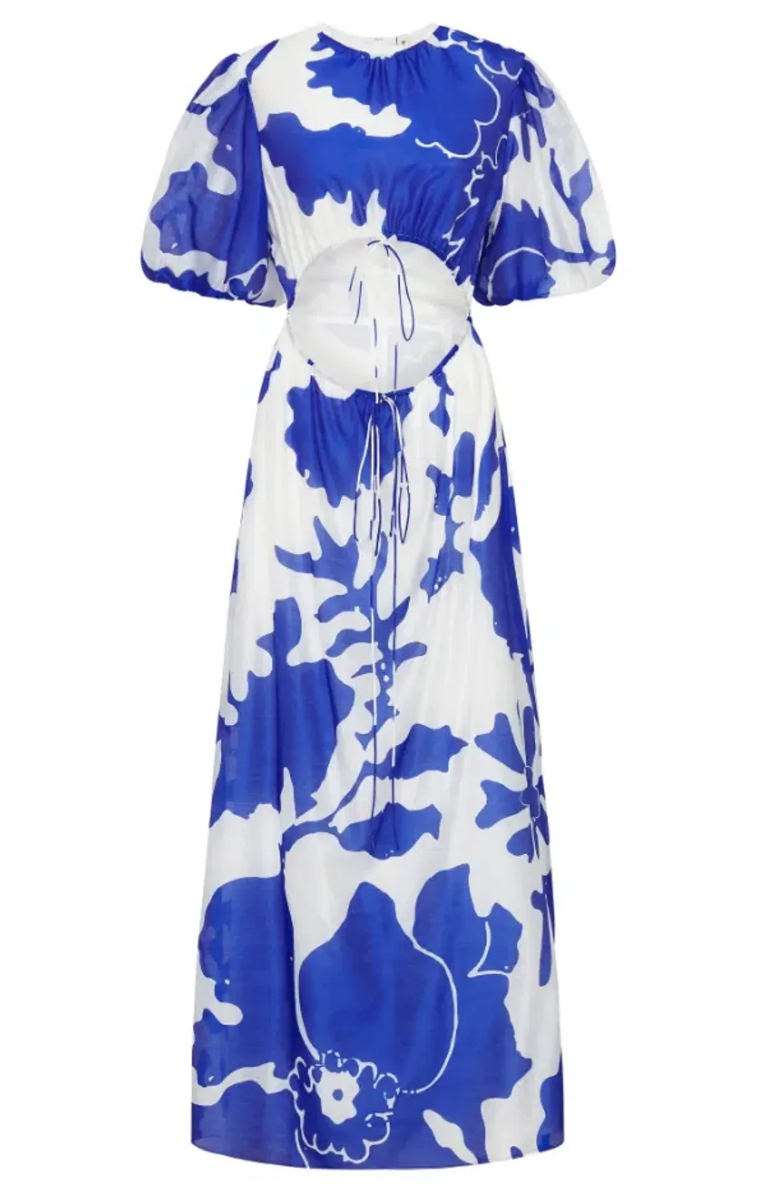 Sir the Label Vivi Puff Sleeve Maxi Dress Size Blue Print 2/Au 10 for rent on The Volte - main image