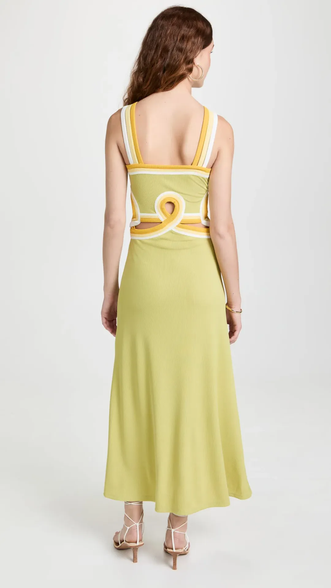 Christopher Esber Looped Verner Bind Dress Green Size 8 for rent on The Volte - main image