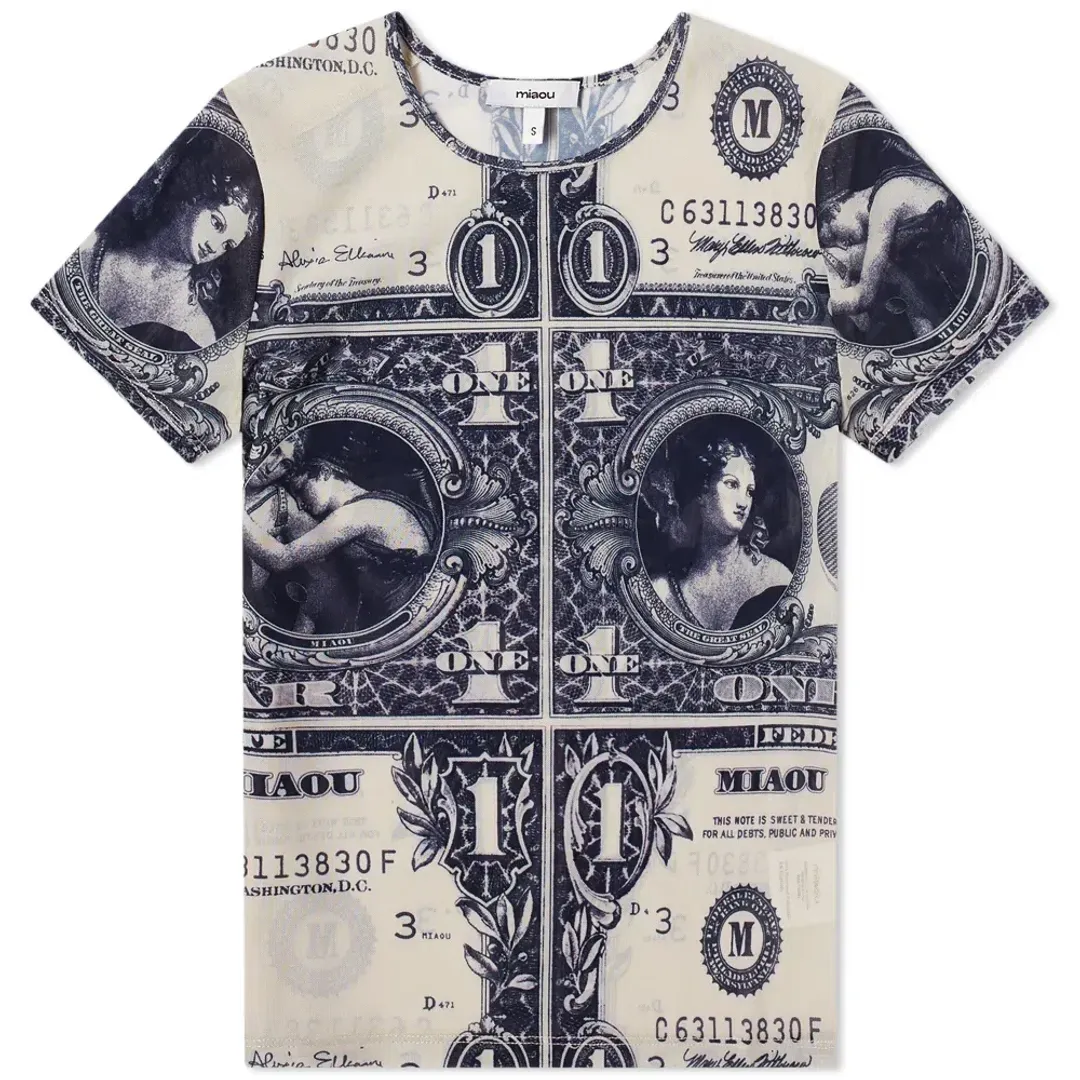Miaou Mini Tee Money Print Size XS / AU 6 for rent on The Volte - main image