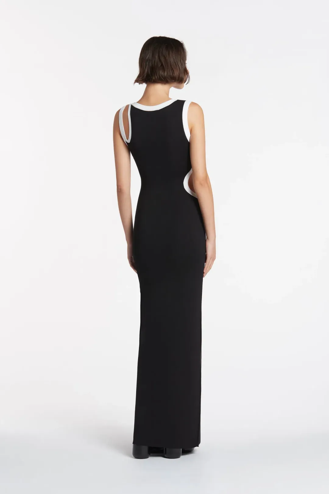 Sir the Label Evalina Cut Out Dress Black Size 1/Au 8 for rent on The Volte - main image