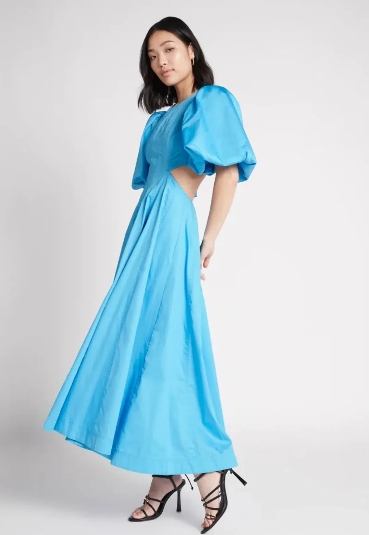 Aje Fallingwater Cut Out Midi Dress Cerulean Blue Size 10 / M for rent on The Volte - main image