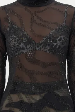 Camilla Jersey Turtleneck Tame My Tiger Black with Camilla Cool For Cats Soft Bra with Back Clip (AU16) for rent on The Volte - image 1