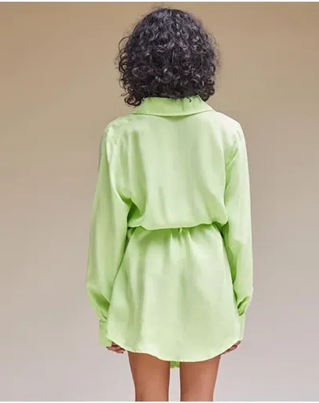 Suboo Sky Mini Shirt Dress in Green Size 12 for rent on The Volte - main image