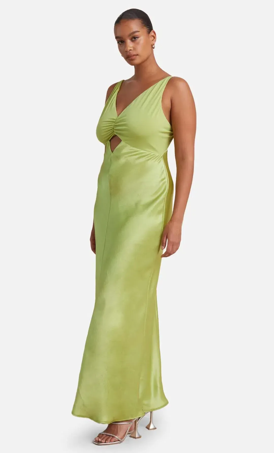 Bec & Bridge Julieta V Neck Maxi Dress Lime Green Size 6 / XS for rent on The Volte - main image