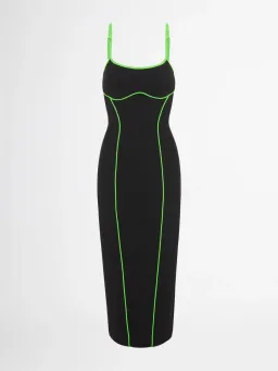 Sheike Vixen Midi Dress Black Size 6 / XS for rent on The Volte - image 2