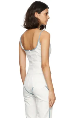 Paris Georgia Heart Singlet White and Blue Size 6 for rent on The Volte - image 3