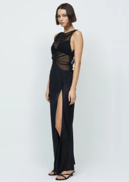Bec & Bridge Naomi Split Maxi Dress Black Size 6 for rent on The Volte - image 1