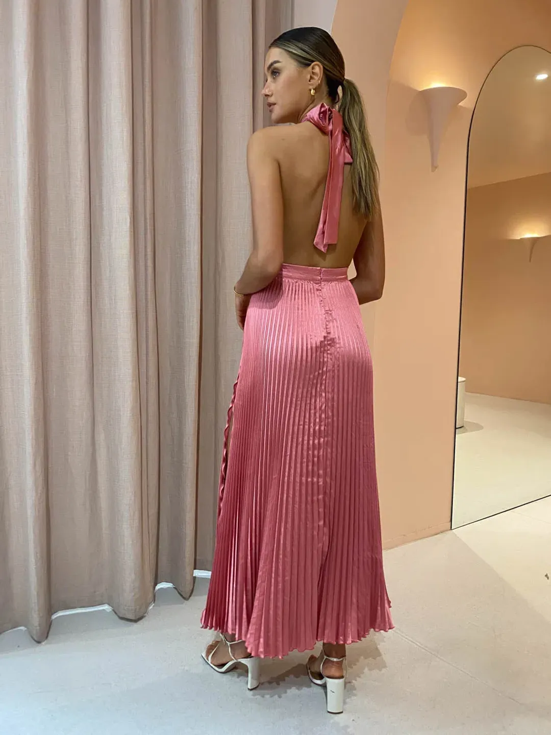 L'idee Renaissance Split Gown Pink Size AU 8 for rent on The Volte - main image