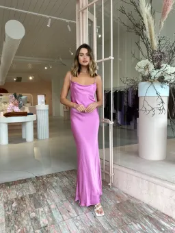 Bec & Bridge Lucie Maxi Dress Fuchsia Pink Size 8  for rent on The Volte - image 3