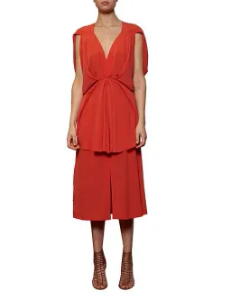 KITX Nature Cape Silk Dress in Melon Size 8 for rent on The Volte - image 1