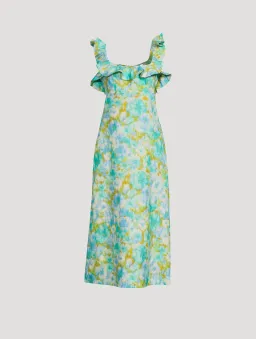 Zimmermann High Tide Frilled Mini Aqua Irate Floral Size 2/Au 12 for rent on The Volte - image 4