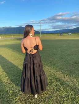 Shona Joy Bruna Linen Midi Black Size 8 for rent on The Volte - image 4