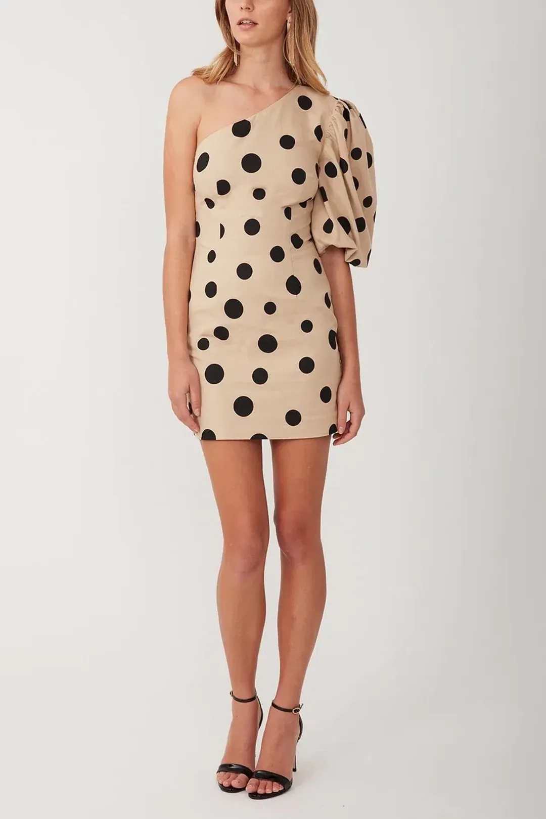 Torannce One Spot Mini Dress Beige Size 6 / XS for rent on The Volte - main image