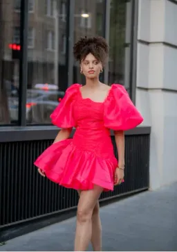 Aje Joan Puff Sleeve Mini Dress Pink Size 10 / M for rent on The Volte - image 4