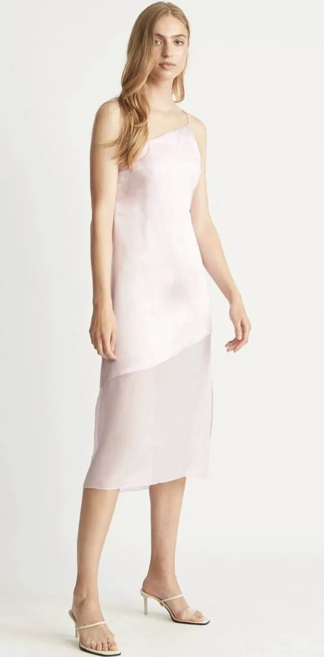 Ginia Luna Midi Dress Pink Size XS / Au 6 for rent on The Volte - main image