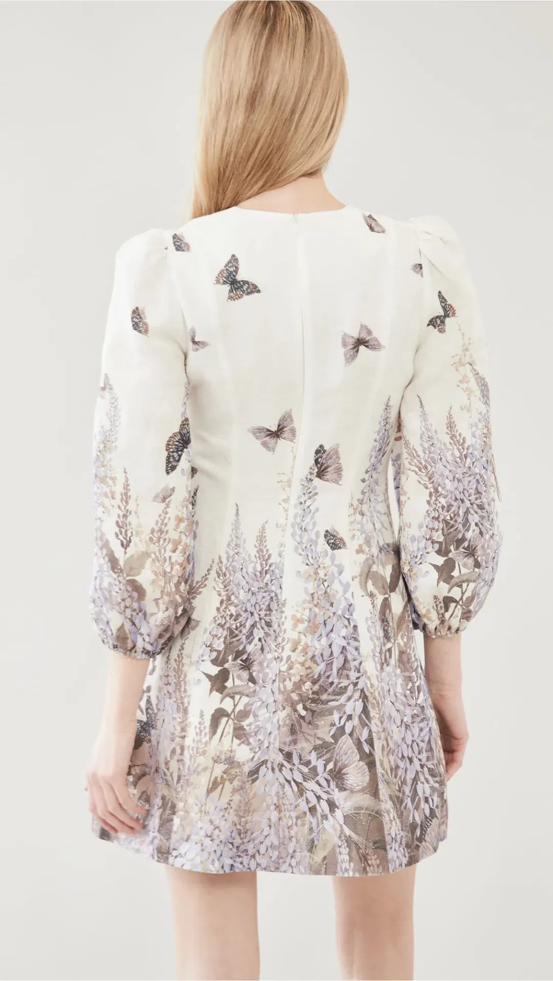 Zimmermann Luminous Butterfly Mini Dress Print Size 3/AU 14 for rent on The Volte - main image