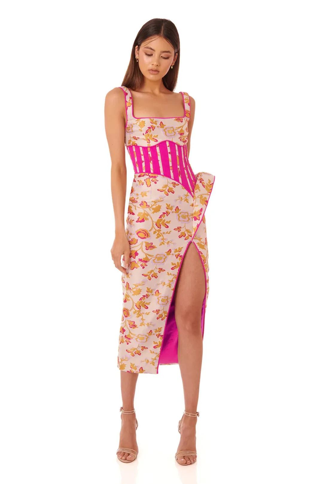 Eliya The Label Maddison Midi Dress Floral Size 6 / XS for rent on The Volte - main image