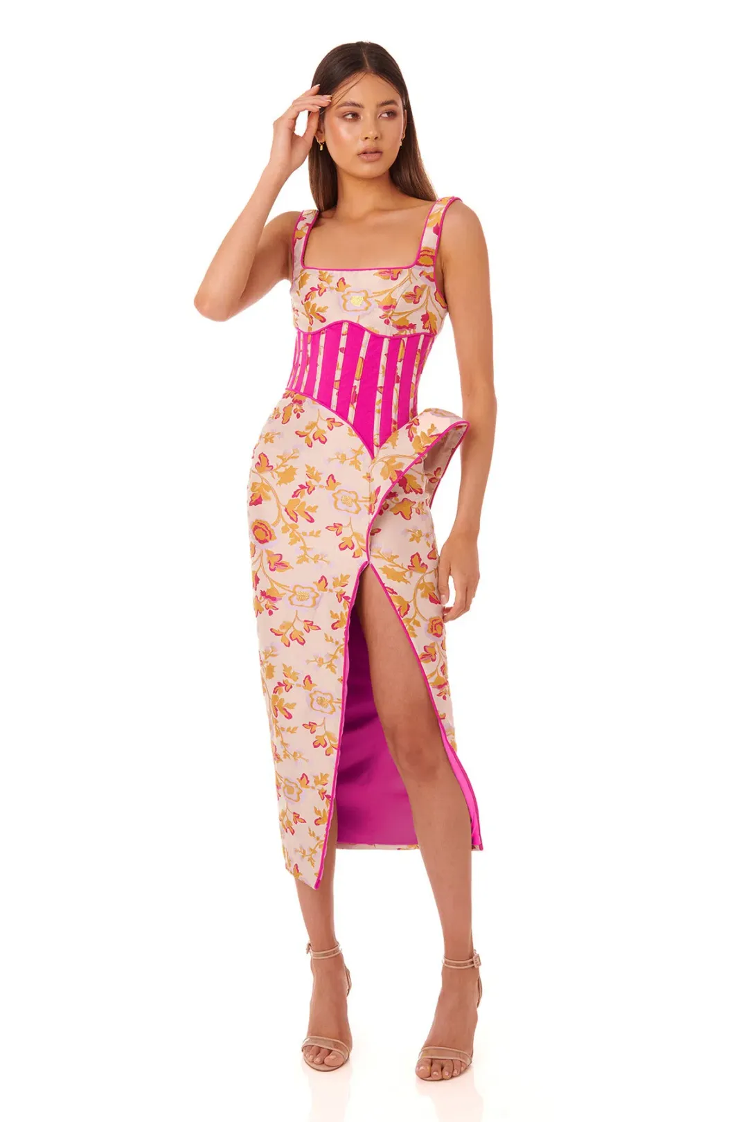 Eliya The Label Maddison Midi Dress Floral Size 6 / XS for rent on The Volte - main image