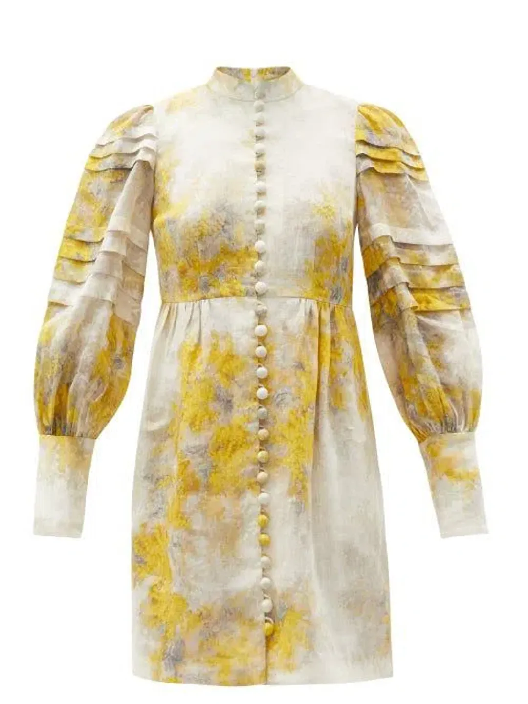 Zimmermann Botanica Wattle Linen Mini Dress Print Size 2 / Au 12 for rent on The Volte - main image