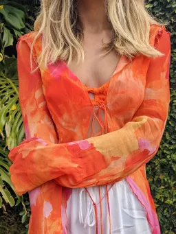 Rat & Boa Fiametta Blouse Dreamy Sunset Size 8 for rent on The Volte - image 4