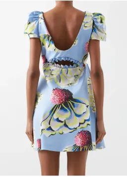 Kika Vargas Judith Tafffeta Dress Floral Print Size XS / AU 6  for rent on The Volte - image 3