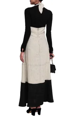 Paper London Linen Maxi Dress Grey Size 12 for rent on The Volte - image 2