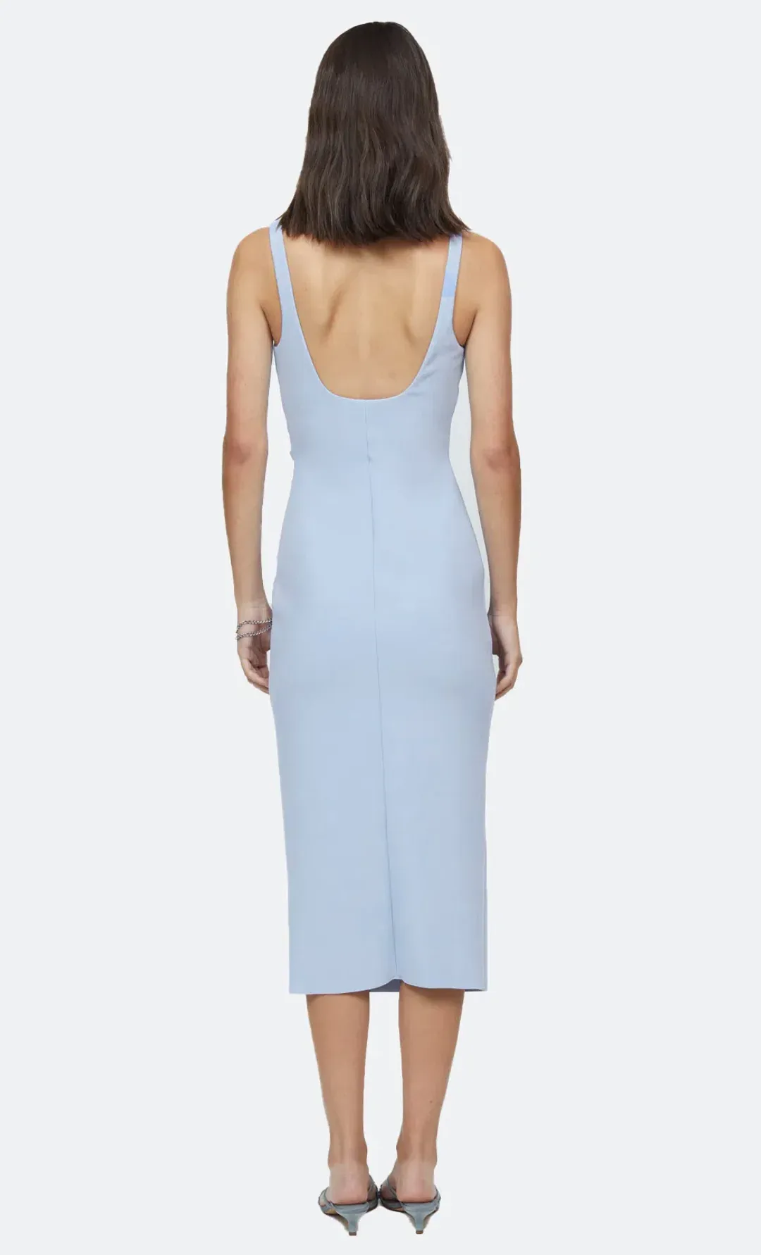 Bec & Bridge Karina Tuck Midi Dress Powder Blue Size 8 for rent on The Volte - main image