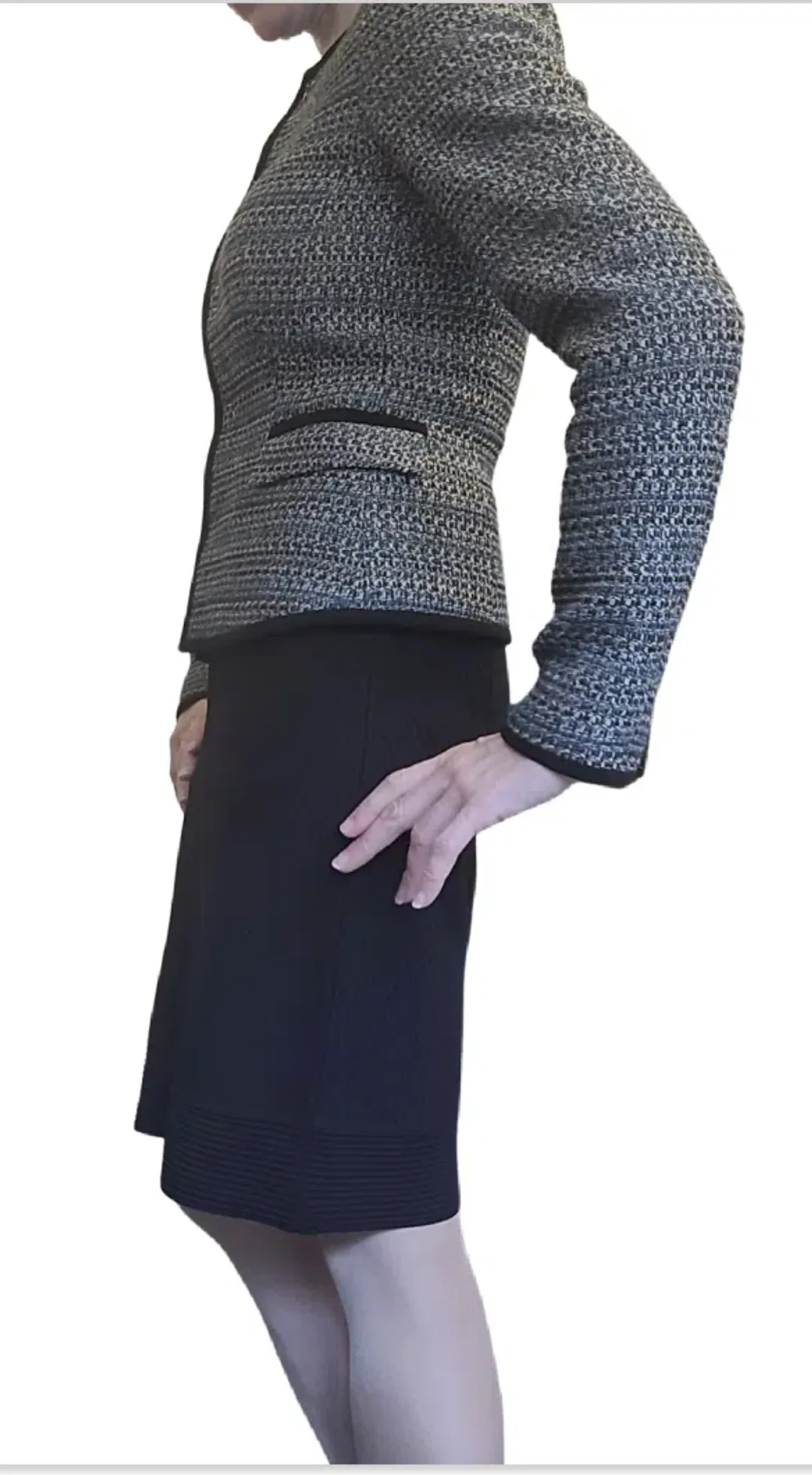 Hugo Boss Tweed Jacket Blue/Gold/Grey Size 6 for rent on The Volte - main image