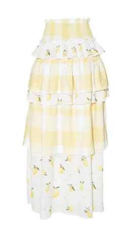 Ambra Maddalena Guinevera Dress Lemonata/White Size 10 for rent on The Volte - image 4