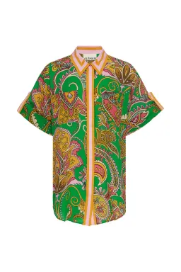 Alemais Marion Shirt Green Size 6 for rent on The Volte - image 4