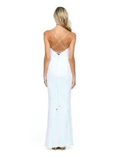 Bariano Dua Cowl Maxi Dress Iridescent White Size 10 for rent on The Volte - image 3