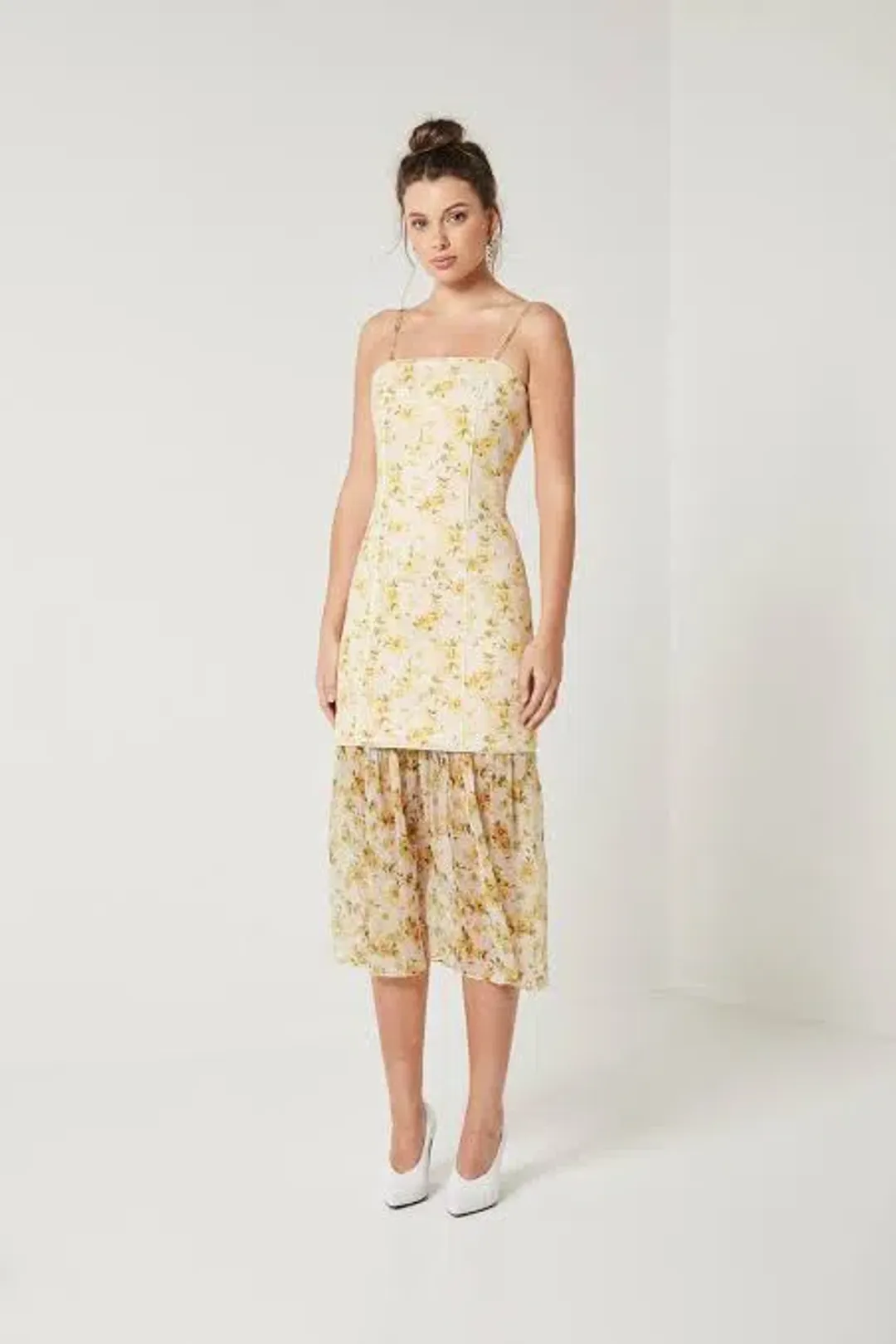 Elliatt Wattle Dress Yellow Size M/10 for rent on The Volte - main image