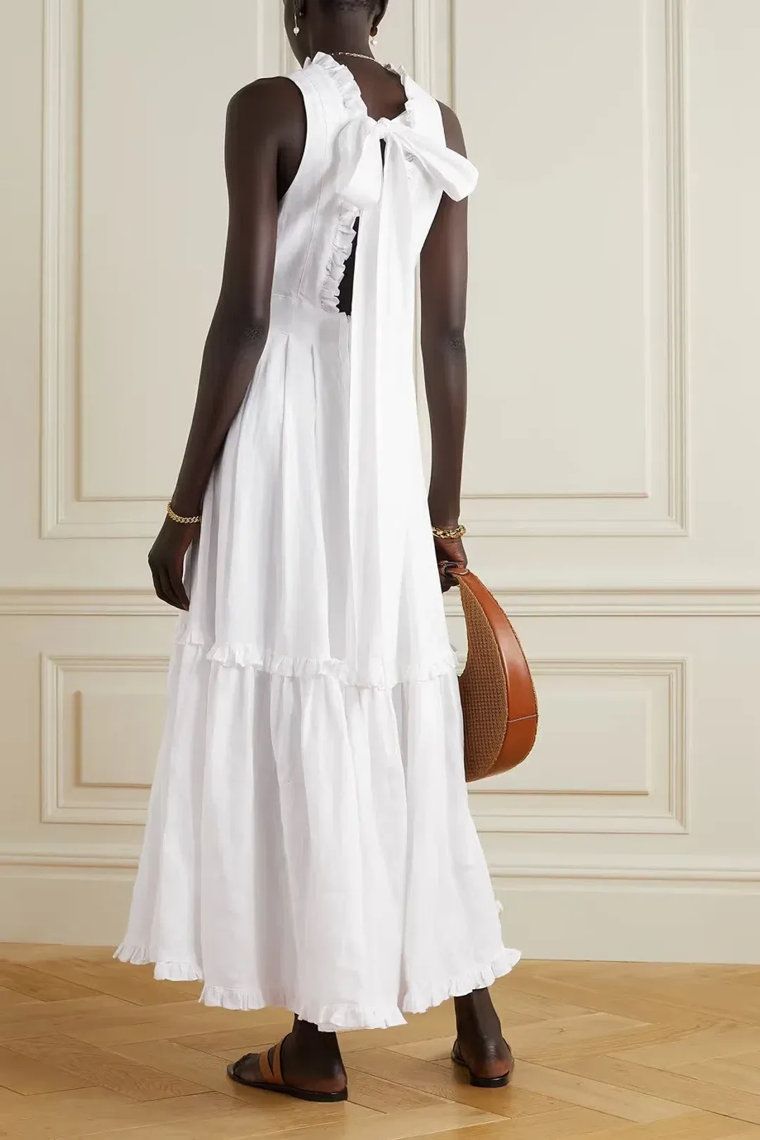 Joslin Juliet Rami Maxi Dress in White Size 8 for rent on The Volte - main image