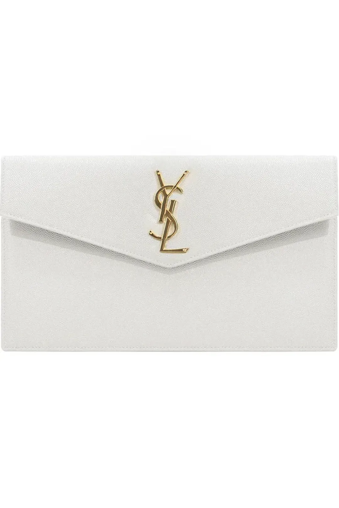 Saint Laurent Uptown Pouch Crema Leather Off White / Cream for rent on The Volte - main image