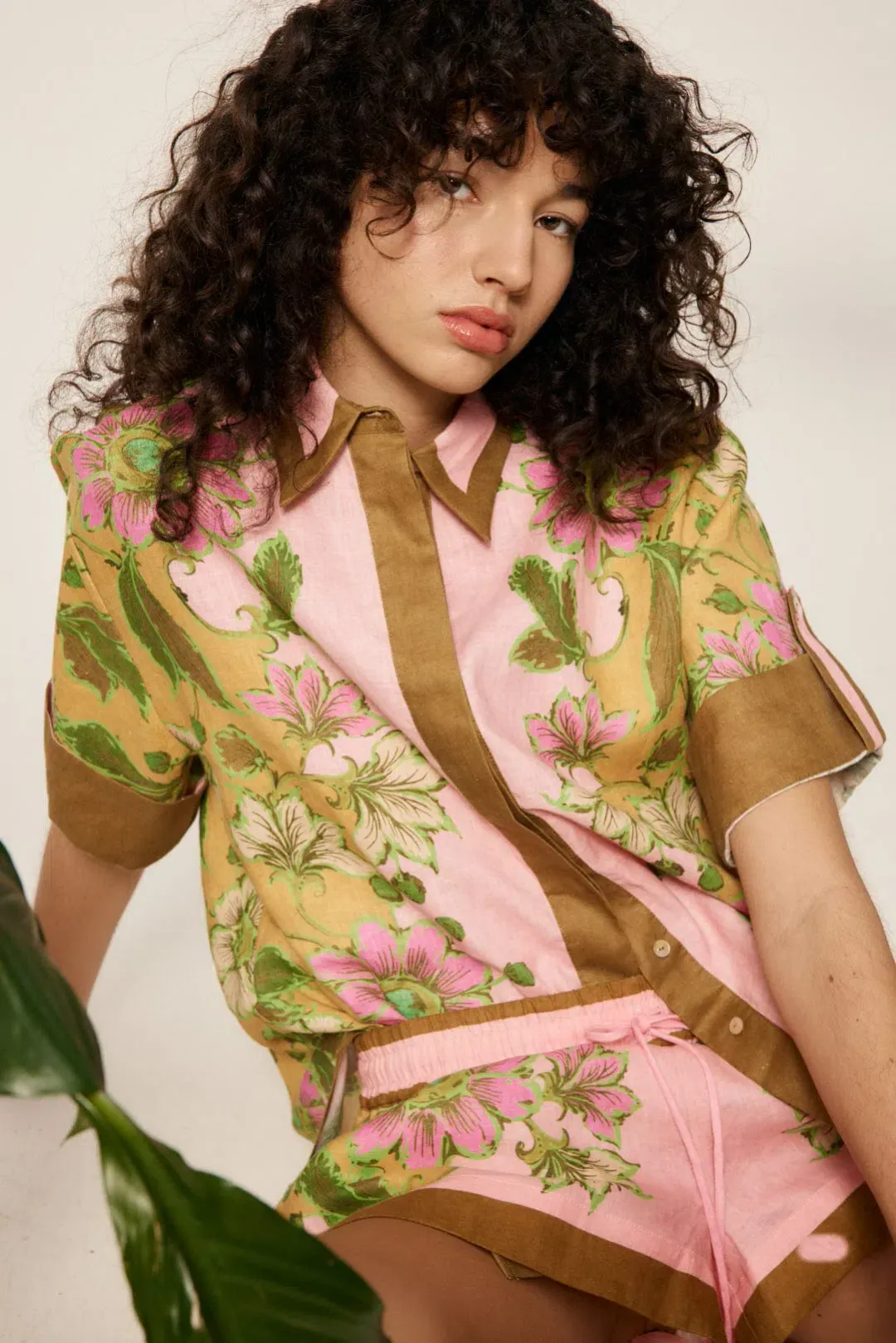 Alemais Winnie Shirt & Shorts Set Floral Size  for rent on The Volte - main image