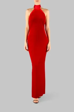 Carla Zampatti The I Love You Halter Gown Red Size 8 for rent on The Volte - image 1