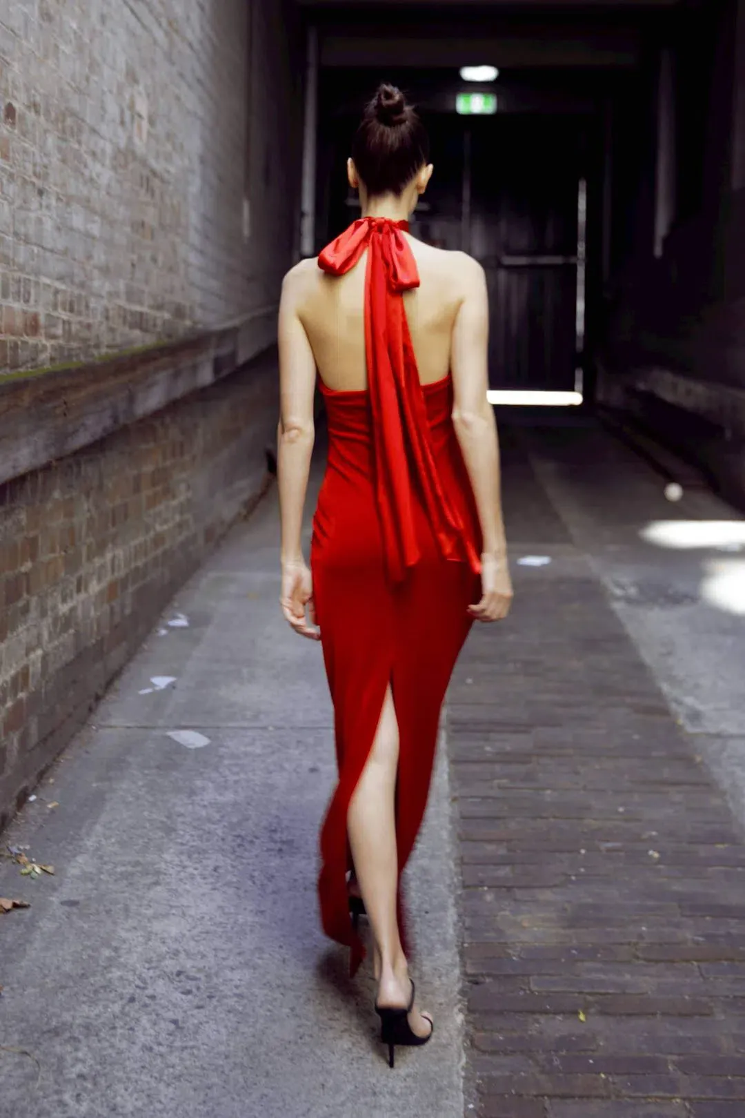 Carla Zampatti The I Love You Halter Gown Red Size 8 for rent on The Volte - main image