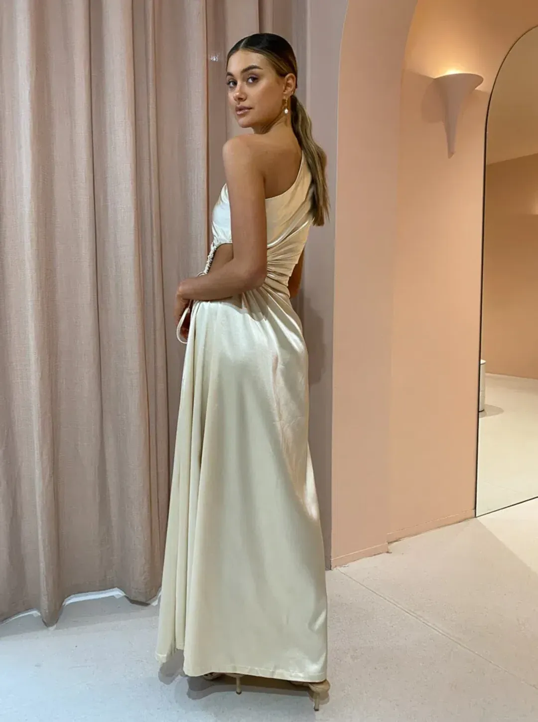 Sonya Nour Maxi Dress in Ocean Pearl Size 8 for rent on The Volte - main image