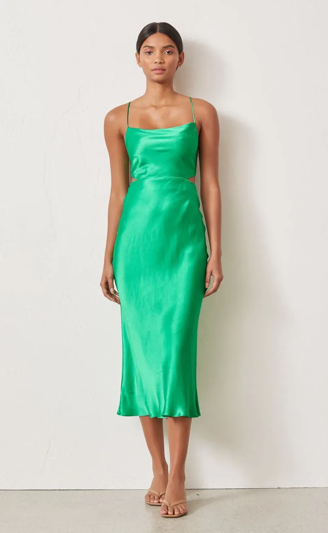 Bec & Bridge Loren Midi Dress Green Size 6 for rent on The Volte - main image