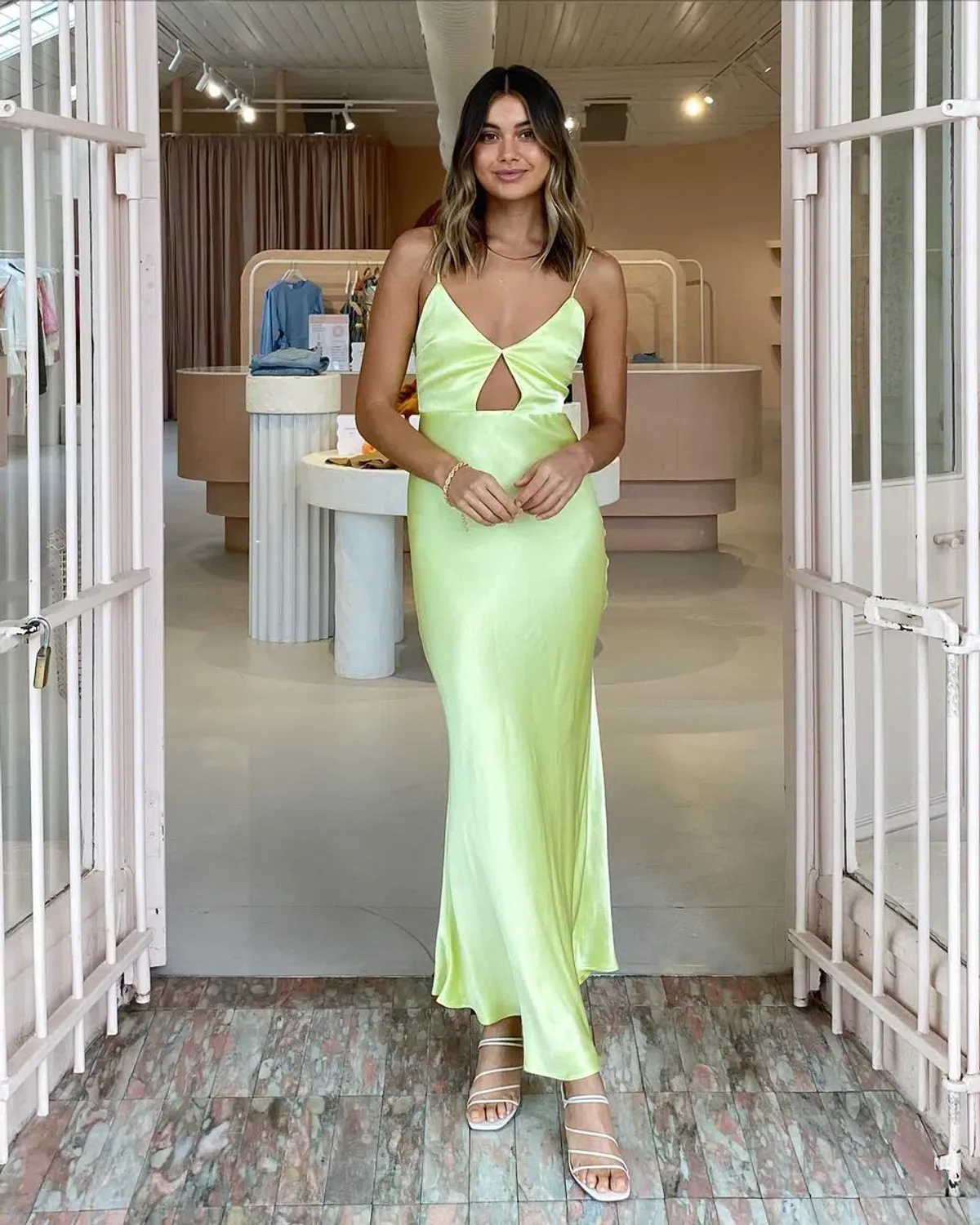 Bec & Bridge Citrus Sweetie Maxi Dress Green Size 10 for rent on The Volte - main image