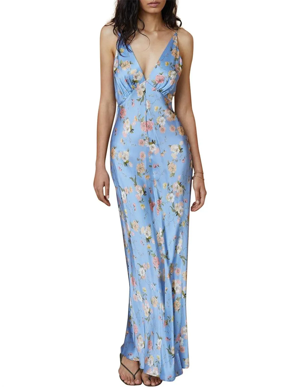 Bec & Bridge Kika Dress Blue/Floral Size 8  for rent on The Volte - main image