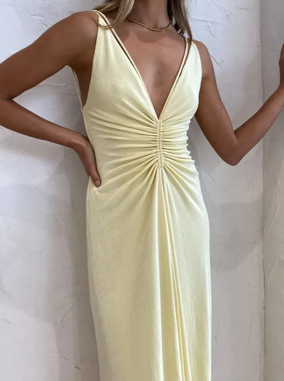 Significant Other Sassari Dress Lemon Size 12 for rent on The Volte - main image