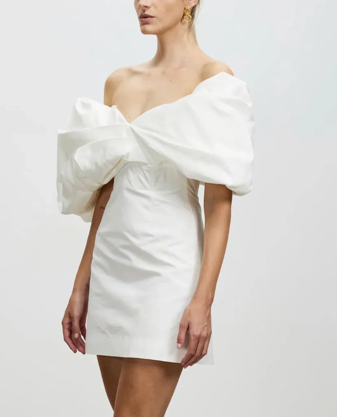 Rachel Gilbert Xavier Mini Dress White Size 14 for rent on The Volte - main image