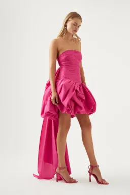 Aje Piacere Bubble Hem Mini Dress Pink Size 10 / M for rent on The Volte - image 2